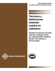 T&eacute;rminos y definiciones est&aacute;ndar de soldadura AWS A3.0:2020