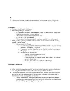 Tamil Nadu Temple Tour: Coimbatore to Madurai Itinerary