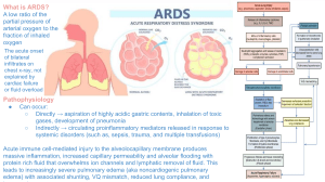 What is ARDS? Pathophysiology Lecture Notes