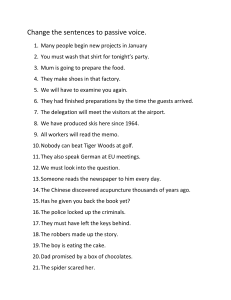 Passive Voice Exercise: Convert 21 Sentences to Passive