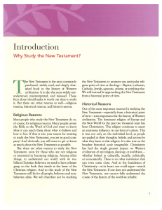 Historical Intro to the New Testament