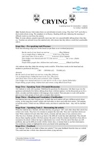 Crying: Intermediate English Speaking Lesson Plan