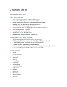 Blood: Study Guide for High School & College