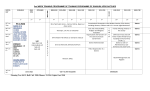 Police Training Syllabus Schedule