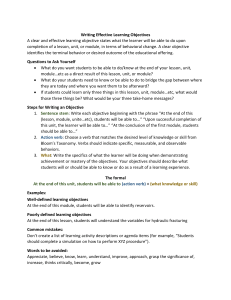 Writing Effective Learning Objectives Guide