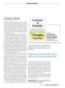 Book Review: Greedy Work by Claudia Goldin on Career & Family