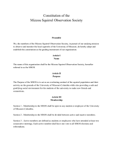 Mizzou Squirrel Observation Society Constitution