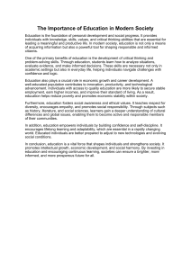 The Importance of Education in Modern Society