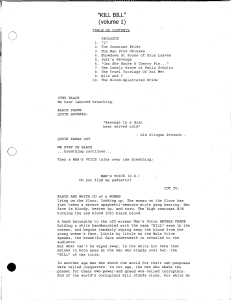 Kill Bill Volume 1 Screenplay by Quentin Tarantino