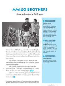 Amigo Brothers by Piri Thomas - Short Story for Middle School