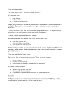 Understanding Catholic Liturgy: Purpose and Participation