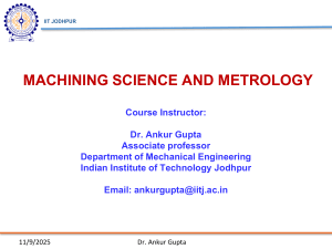 Electric Discharge Machining (EDM) Lecture Notes