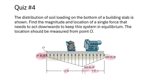 Quiz #4: Statics - Resultant Force on Building Slab