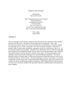 Growth Strategies: Economic Growth Lessons from 50 Years
