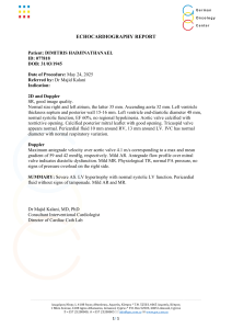 Echocardiography Report Case