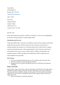 Healthy City Strategy Proposal: Smart Green Corridors Vancouver