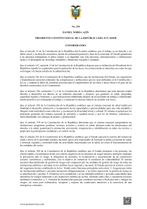 Reglamento SST Ecuador Decreto 255