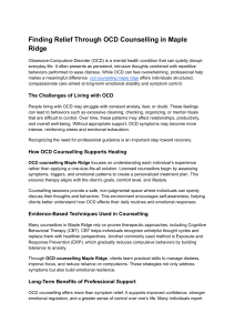 OCD Counselling in Maple Ridge