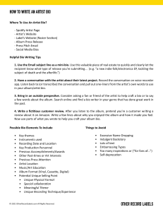 How to Write an Artist Bio: Tips & Elements