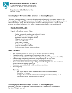 Running Injury Prevention & Return Program