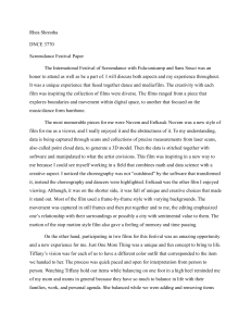 Screendance Festival Reflection: Dance, Media, and Technology