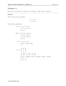 Soluci&oacute;n Problema 1.1 Mec&aacute;nica Cl&aacute;sica Taylor Vectores