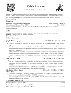 Caleb Berumen Mechanical Engineering Resume