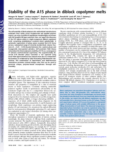Stability of A15 Phase in Diblock Copolymer Melts