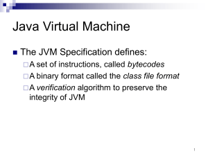 Java Virtual Machine: JVM Specification & Architecture
