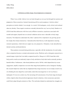 Reflection on Body Image and Social Media