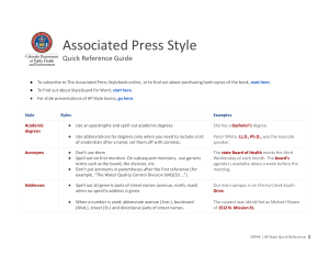 article writing ap style guide