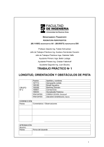 Trabajo Pr&aacute;ctico Aeropuertos: Pista y Obst&aacute;culos