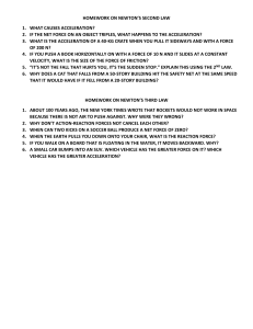 Newton's Laws Homework