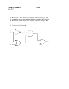 Digital Logic Design Lab 1: Logic Gates Worksheet