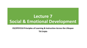 Social & Emotional Development Lecture Slides