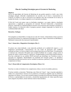 Plan de Coaching Estrat&eacute;gico para Gerente de Marketing