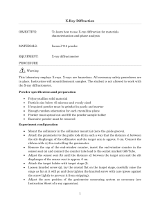 X-Ray Diffraction Lab Manual Materials Characterization