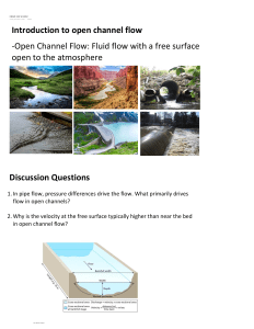 ENGR 333: Introduction to Open Channel Flow Lecture Notes