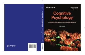 Cognitive Psychology Textbook 6th Edition