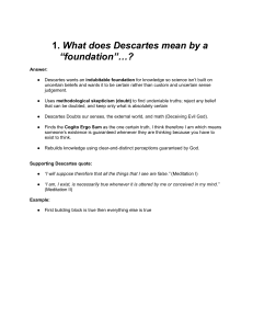 Philosophy Study Guide: Descartes, Berkeley, Hume