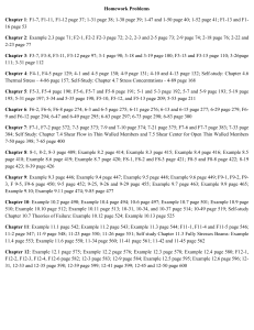 Engineering Homework Problems: Chapters 1-12