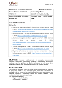 An&aacute;lisis de Gr&aacute;ficas de Gantt para Proyectos