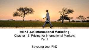 International Marketing Pricing Strategies