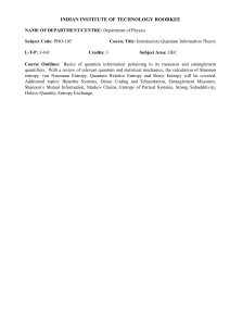Quantum Information Theory Syllabus IIT Roorkee