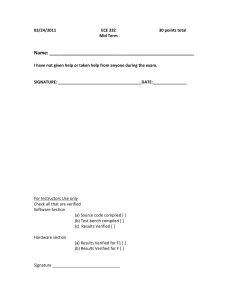ECE 332 Midterm Exam: Digital Logic & VHDL