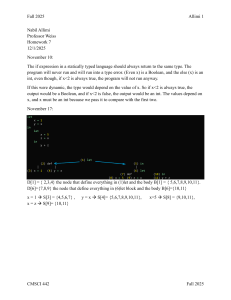 CMSCI 442 Homework 7: Programming Language Concepts