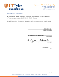 Engineering Pre-Requisite Agreement Form