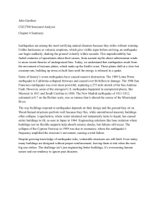 Structural Analysis: Earthquake Engineering Summary