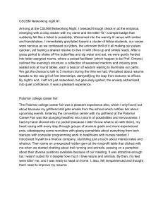 CSUSM Networking Night & Palomar College Career Fair: A Student's Reflection