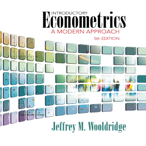 Introductory Econometrics by Wooldridge